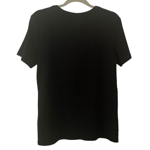 Calvin Klein Black Tee with Silver Snaps S - Picture 2 of 4